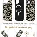 Jusy Magnetic Cheetah Phone Case for iPhone 14 Plus,Coffee Leopard