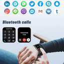 GRV Smart Watch for iOS and Android Phones (Answer/Make Calls), Watches for Men Women IP68 Waterproof Smartwatch Fitness Tracker Watch with Heart Rate/Sleep Monitor Steps Calories Counter (Black)