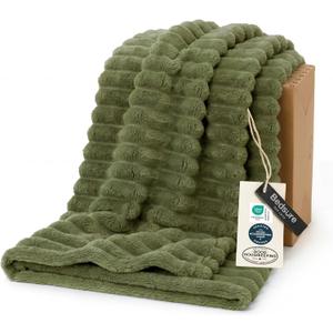 Bedsure GentleSoft Fleece Twin Blanket for Couch - Cozy Soft Blankets for Women, Cute Small Throws for Girls, Moss, 60x80 Inches