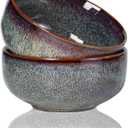 Serving Bowls - 36 Ounce Bowls Set - Ceramic Bowl Set of 2-7 inch Salad Bowls - Soup Bowls - Cereal Bowls for Kitchen (Caramel Brown)