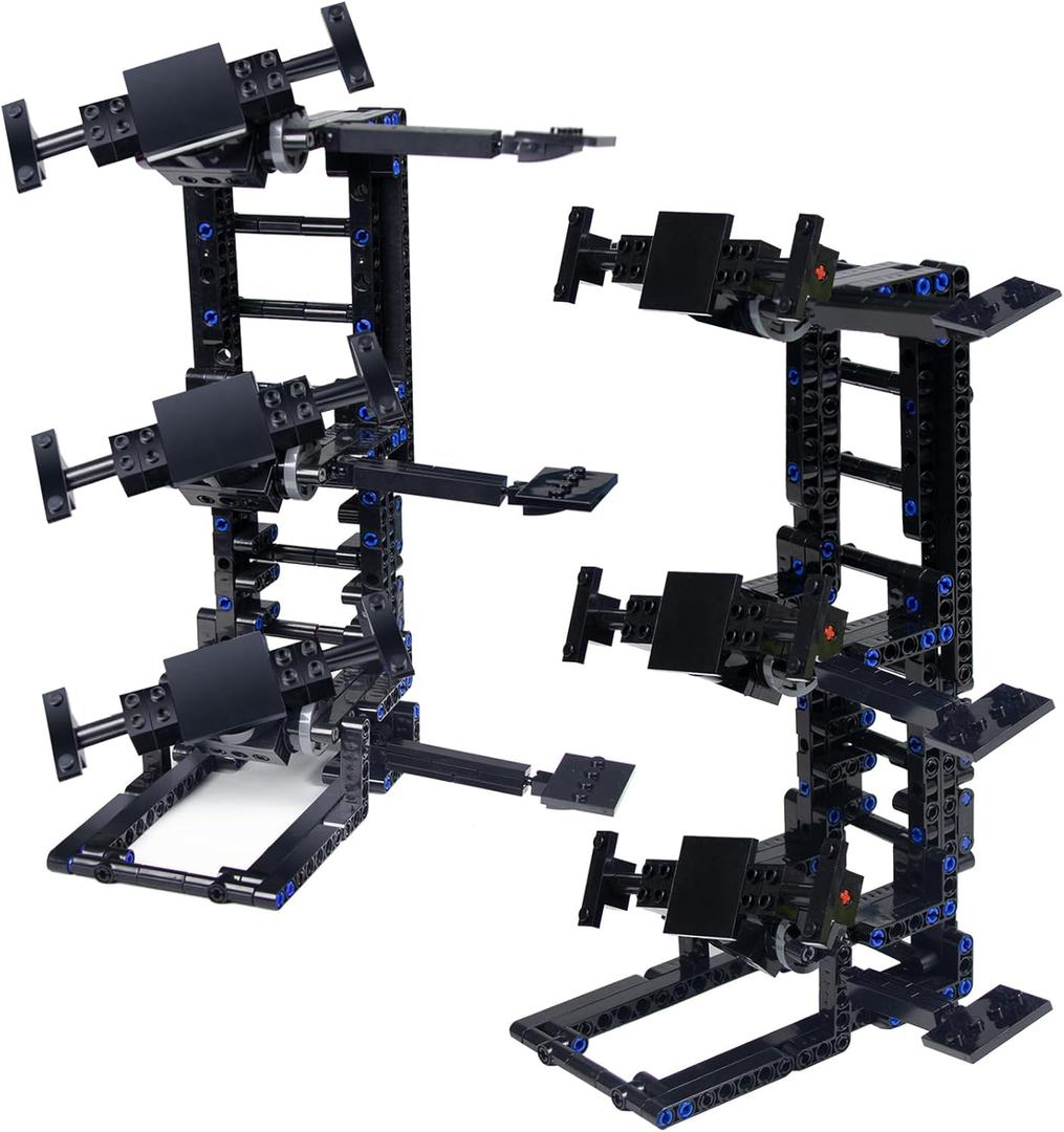 3-Layer F1 Car Display Stand Compatible with Lego Speed Champions (2 Pack) - for 76918, 76915, 76914 Mount Display Kit with Driver Figurine