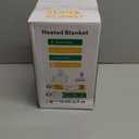 Electric Blanket Heated Throw, Soft Flannel 50"x60" Plaid Heating Blanket with 8 Hours Auto Off 10 Fast Heating Levels Machine Washable Sherpa Heated Blanket with Overheating Protection (Blue)