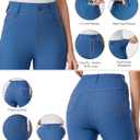 AFITNE Womens High Waisted Stretchy Pull On Flare Jeans Trendy Fashion Cute Bootcut Denim Like Jeggings (Blue, XS)