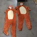  Unisex Adult Christmas Costume, Plush Santa Onesie Reindeer One-Piece Cosplay Pajamas (Large)