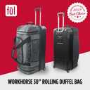Workhorse Large Rolling Duffle Bag with Wheels | 30 Inch Checked Large Luggage Bag for Travel