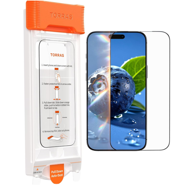 TORRAS OrigArmor for iPhone 17 Pro Max Screen Protector [100% Anti Reflection][3D Full Coverage Fit] MilitaryGrade Shatterproof 9H+ Tempered Glass AntiScratch Screen Protector 17 ProMax 6.9" 1Pack