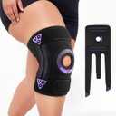 Plus Size Knee Support Sleeve, 7XL-8XL39.4" Adjustable Knee Wrap with Extra Long Straps for Big Legs & Thick Thighs, Non-Slip (Black,7XL/8XL)