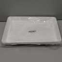 Serving Tray Platter, 4 Pack Food Tray for Veggie Fruit Snack Dessert Cookie Cheese, Food Trays for Party Supplies Display, Plastic Platters for Serving Food, Large White Trays, BPA Free, 14.5'' x 9.5'' (4 Pack)