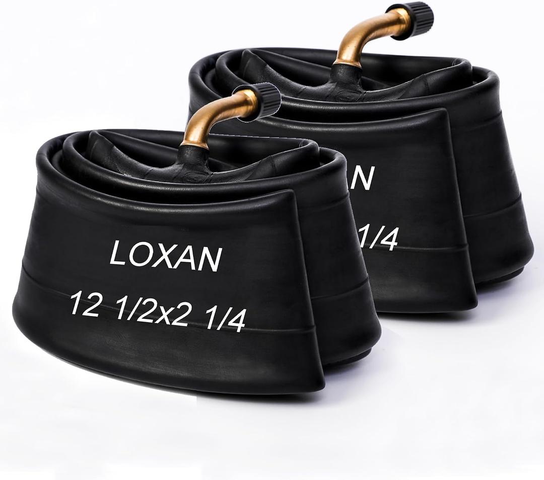 Loxan 2 Pack 12.5x2.25 Bike Inner Tubes Compatible with 12 and 12.5 inches Electric Scooters, 12 1/2 x 2 1/4 inch Replacement Bicycle Tubes with Angled Valve Stem for Electric Bike, E-Bike