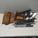 Record Player Stand with Vinyl Storage - 6-Tier Turntable Table with Adjustable Feet, Metal & Wood Cabinet - Console Organizer Display Shelf for Living Room, Apartment