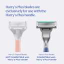 Harry's Plus Razor and Blade Value Pack, 1 Razor Handle (Tide), 9 Razor Blade Refill Cartridges- German Engineered- Up to 12 Months of Smooth Shaving