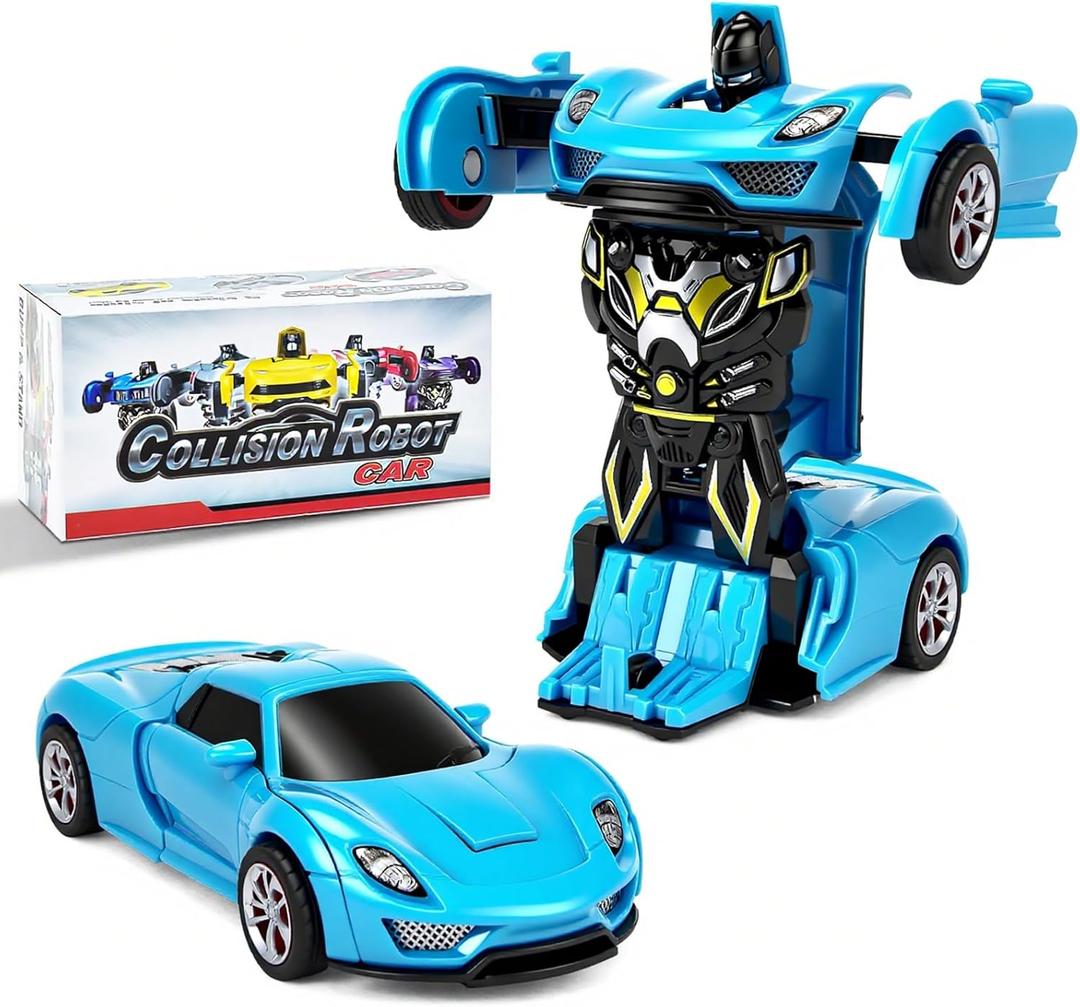 Gifts Toys for 3-5 Year Old Boys, Friction Powered Car Toys, Transforming Toys Cars for 3-7 Year Old Boy, Aged 3, 4, 5,6 Year Old Gifts for Kids ChristmasEaster, and Birthday. (Blue)