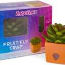 ZendoZones Succulent Fruit Fly Trap  Serene Sandy Design with Terracotta Base  Eco-Friendly Indoor Fruit Fly Control  Easy-to-Use Decorative Trap