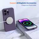 Miracase Designed for iPhone 14 Pro Case, with Tempered Glass Screen Protector, [Upgraded Camera Protection], Shockproof Liquid Silicone Rubber Phone Case Cover for 14 Pro 6.1 inch, Dark Purple