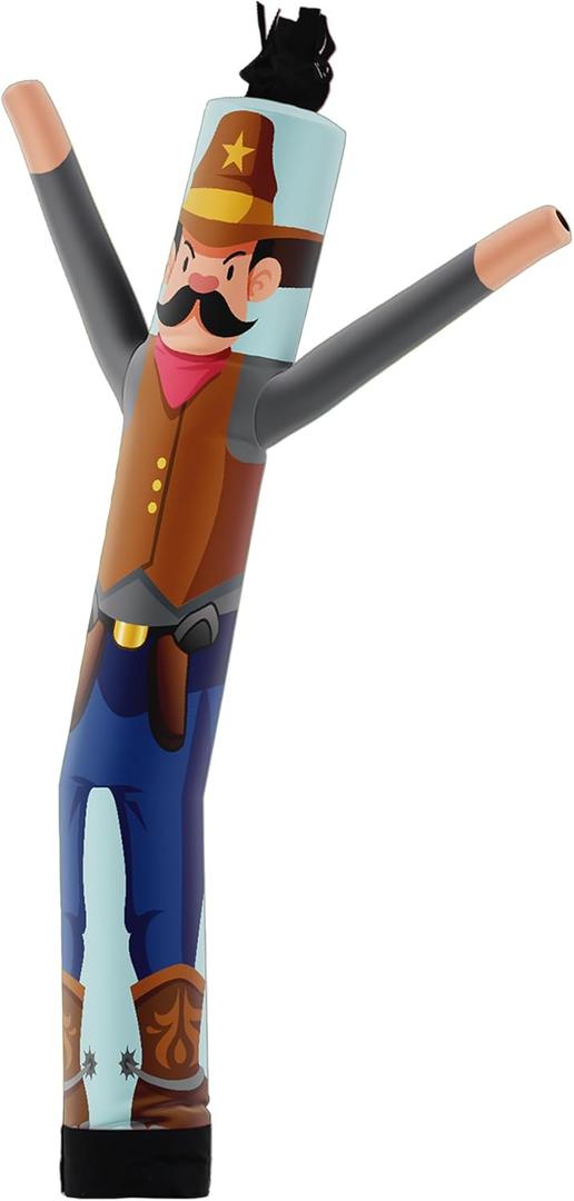 LookOurWay Air Dancers Wacky Waving Inflatable Tube Guy Attachment | 6ft Tall Inflatable Advertising Waving Dancing Man, Blower Not Included | Birthday Theme - Cowboy