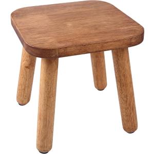 11.7 Inch Wooden Step Stool, Bathroom Stool for Adults, Step Stool for Toddlers, Plant Stool with Four Detachable and Assembled Legs for Playroom, Kitchen, Bedroom, Bathtub