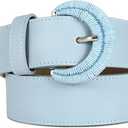 Women's Leather Belts for Dresses black Leather Waist Belt Fashion Ladies Belts