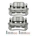 Chefull 2PCs Disc Brake Caliper Assembly with Bracket Fits for Select Dodge and Mitsubishi Models - Dakota 05-08, Ram 1500 2006-2008, Raider 2006-2009 Front Driver and Passenger, 18-B5009, 18-B5008