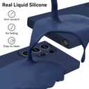 Varikke for Samsung Galaxy S24 Ultra Case, Liquid Silicone Upgrade [Camera Protection] [Anti-Scratch Microfiber Lining] Slim Soft Touch Gel Rubber Shockproof Phone Case 6.8", Dark Blue