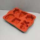 HKNMTT Large Christmas Silicone Molds for Baking Cake Muffins Oven Safe Freezing Soap Candle Cocoa Bomb Food Grade Tray, Deep Snowflake Tree Santa Gingerbread Gift Bell 6 Holiday Shapes Mould 2PCS