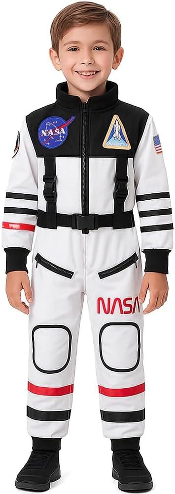 Astronaut Costume for Kids Halloween Party Dress Up Space Gifts (8-10 Years)