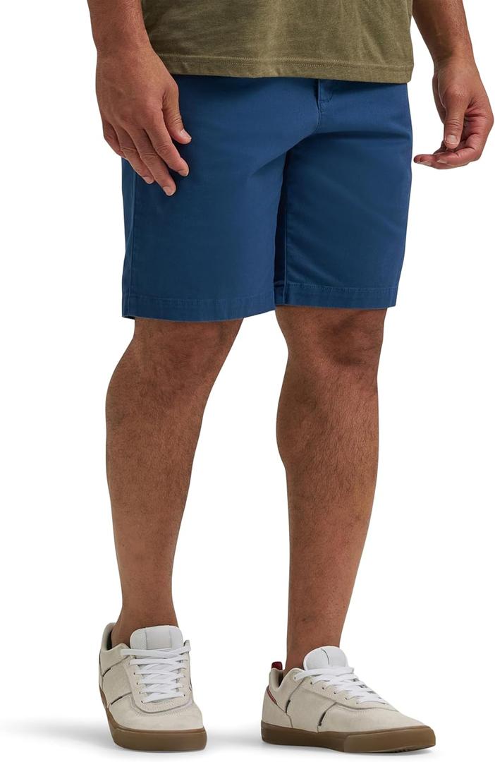 Wrangler Authentics Mens Flat Front Short (40W x 7L, Insignia Blue)