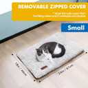 Self Warming Cat Bed Self Heating Cat Dog Mat 24 x 18 inch Extra Warm Thermal Pet Pad for Indoor Outdoor Pets with Removable Cover Non-Slip Bottom Washable Non Electric