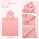 Frienda Muslin Hooded Beach Towel for 0-3 Years Kids Soft Muslin Bath Poncho for Baby Absorbent Fast Drying Blankets for Boys Girls Newborns Toddler Beach Pool Bath Essentials(Pink)