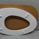 Mayfair Padded Toilet Seat, Cushioned Soft Vinyl over Wood Core Seat, Secure Hinges, Easy Clean, Made in USA, Elongated, White