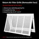Steel Return Air Filter Grille,Return Vent Cover for Wall or Ceiling [Duct Opening Size] Removable Face/Door for 1 Inch Filters (24"W x 14"H Duct Opening)