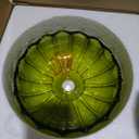 Vintage Glass Pendant LightGreen Flower Ceiling Pendant LightGold Adjustable Hanging Wire for Kitchen Island Dining Room Bedroom Hallway (10Inch - Green(D))