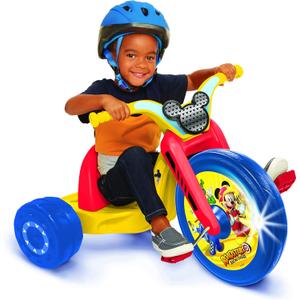Fly Wheels Mickey and The Roadster Racers 15"Junior Cruiser Ride-on, Ages 3-7, Yellow/Red/Blue, 20" W x 22.5" H x 32.83" L