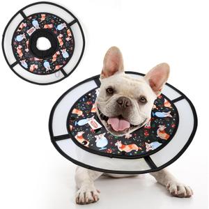 Dog Collars for Medium Dogs, Soft Cone for Dogs to Stop Licking, Calming Collar for Dog That Won't Block Your Pet's View, Medium