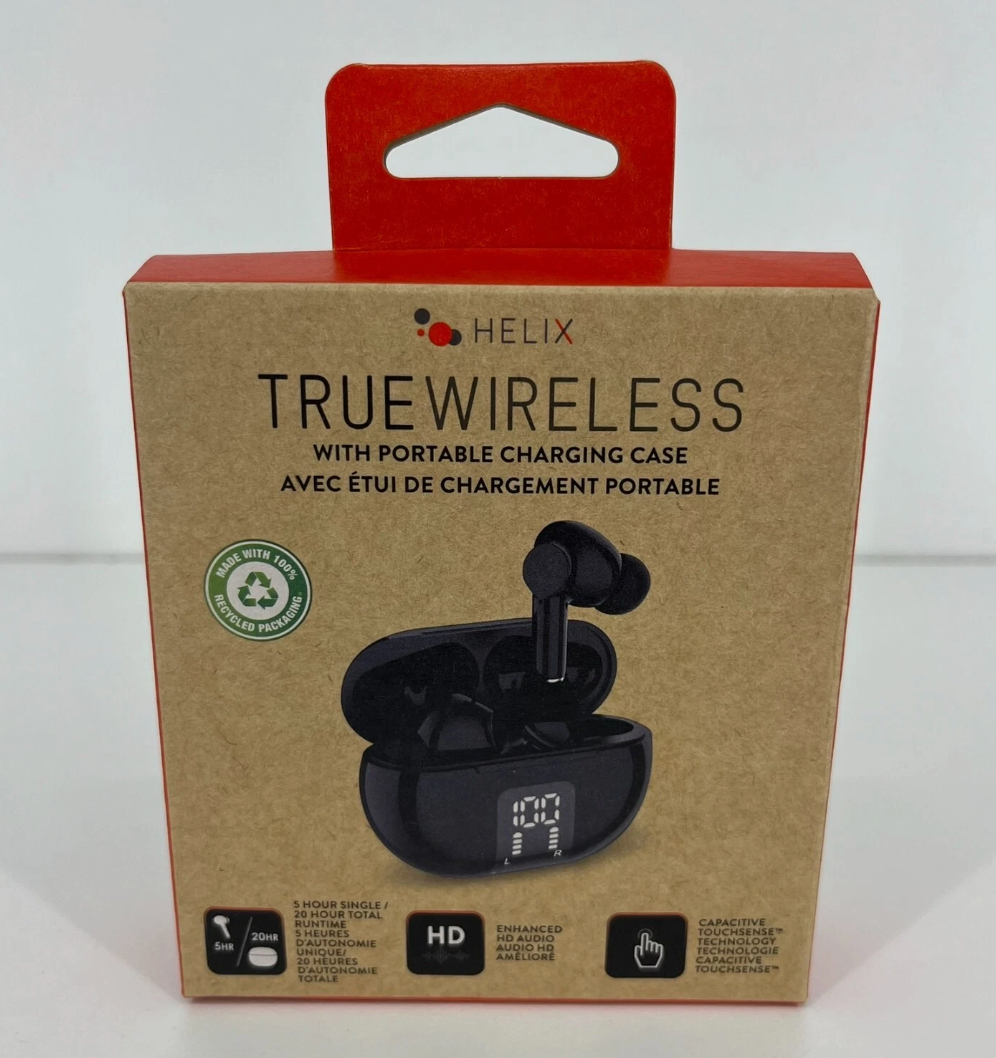 Helix True Wireless Wireless Earbuds Headphones NEW Sealed 810061145110 V1-1123
