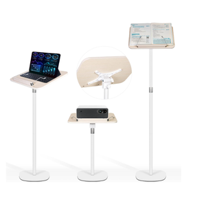 TNNOP Floor Standing Book Stand, Foldable Book Holder for Reading with Page Clips, 19"–51" Height Adjustable, Sturdy Podium Stand for Reading, Bible, Laptop, Cookbooks, or Projector