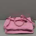 ZHMO Canvas Tote Bag for Women,Women's Bags Crossbody Bags Work Laptop Tote Bag Large Handbags Purse for Travel Nurse Teacher (New Upgrade Plus Pink With Compartments and Inner Cup Holders)