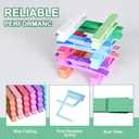 100Pcs Colored Clothespins Bulk, 2.9 Inch Clothes Pins Wooden for Crafts, Pastel Colorful Clothespins for Hanging Clothes Picture, Laundry Clips Cheer 10 Colors