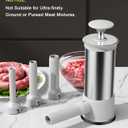 Sausage Stuffer Machine w/4 Stuffing Tubes, Meat Stuffer Sausage Filling, Homemade Manual Vertical Sausage Maker Tool Kit for Household Kitchen, 2.2 LBS Large Capacity