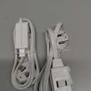 Amazon Basics 3-Foot 2-Prong Indoor Extension Cord Power Strip with Flat Plug, Space-Saving Design, 13 Amps, 1625 Watts, 125 VAC, White, 2-Pack