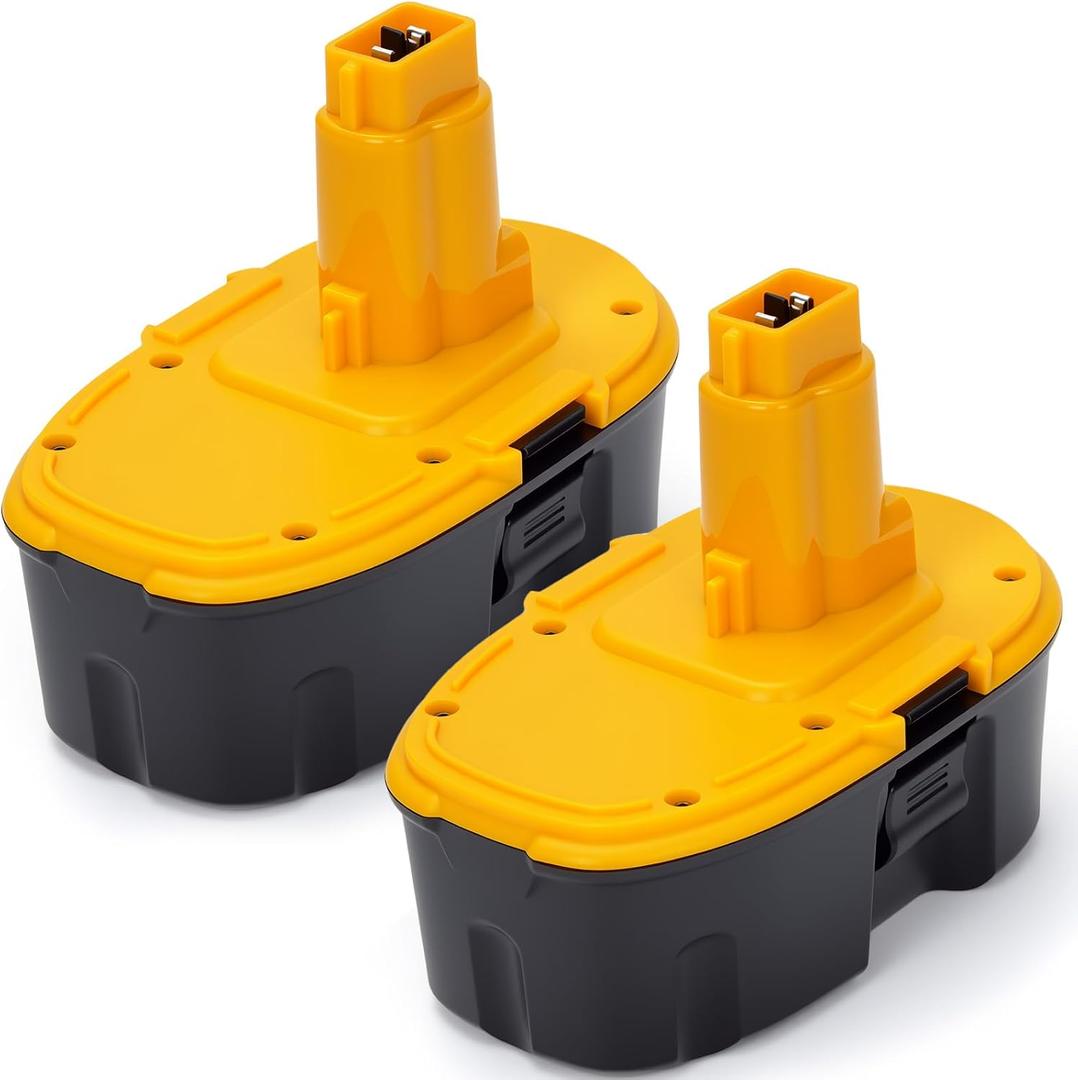 Upgraded 18V Replacement Battery for Dewalt 18V XRP Type Tools, 5.0Ah Ni-MH Battery 2-Pack Compatible with DC9096, DC9071, DE9096 DE9098,DW9071, DW9095, DW9096 Power Tools & Chargers