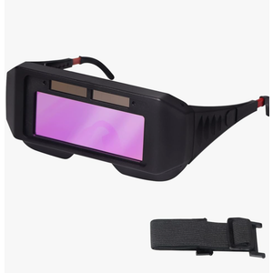 T TOVIA LCD Welder Glasses Safety Protective Solar Powered Auto Darkening Welding Goggles with Adjustable Shade, 2 Sensors Welder Glasses for TIG MIG MMA Plasma