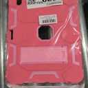 OKP Case for iPad 9th/ 8th/ 7th Generation 10.2 Inch (2021/2020/2019), Shockproof Rugged Heavy Duty i Pad 9 8 7 th Gen Protective 10.2'' Cover with Pencil Holder/Kickstand, Pink