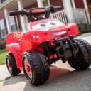 Kid Trax Toddler Disney Cars Quad Ride On Toy, Kids 1.5-3 Years Old, 6 Volt Battery and Charger Included, Max Weight 45 lbs, Lightning McQueen Red