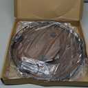 12" Lazy Susan Turntable Organizer for Table Top, Round Wooden Lazy Susan for Cabinet, Farmhouse Decorative Tray for Coffee Table, Kitchen Organizer Countertop, Center Piece Decor, Rustic Brown