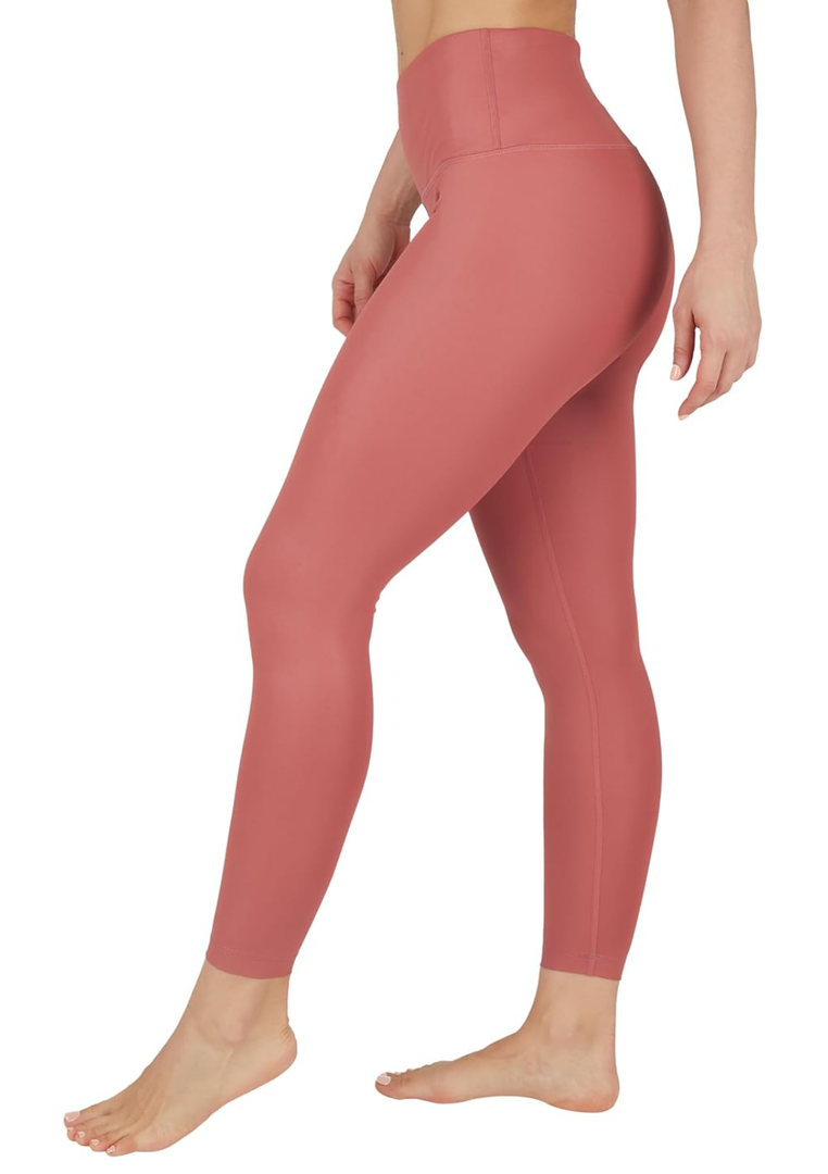 Womens High Waist High Shine Faux Leather Ankle Leggings, Size XS