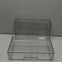 2 Pack Stackable Makeup Organizer, 12.1''L Acrylic Bathroom Organizer and Storage Undersink Drawer, Cosmetics and Beauty Supplies,Clear Plastic Storage Bins for Desk,Cabinet,Kitchen,Vanity,Pantry