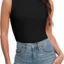AUHEGN Tank Tops for Women Summer Sleeveless Racerback Casual Basic Ribbed Slim Fitted Shirts, M