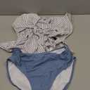 B2prity Women's Ruched Tankini Swimsuits V Neck Wrap Tie Back Two Pieces Bathing Suit Tummy Control Swimwear (Medium)