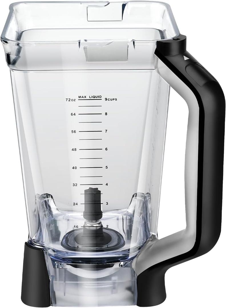 Replacement Pitcher for Ninja Blender 72OZ XL Cups Replacement, Replacement Parts Accessories Vaso de Licuadora Ninja for Ninja Blender BL610, BL610BRN, BL610C, BL710WM, CO610B, CO650B, CT610 etc.