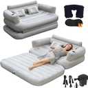 Onirii Full Size Inflatable Sofa Bed with Air Pump,2-in-1 Portable Blow-Up Air Couch,Inflatable Couch Bed and Folding Air Mattress for Home,Camping,and Guests